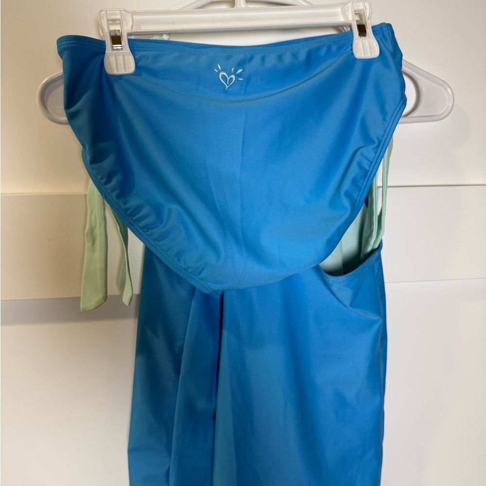 Blue 'Mermazing' Mermaid 2 piece Swimsuit Set size 14 - Picture 8 of 10